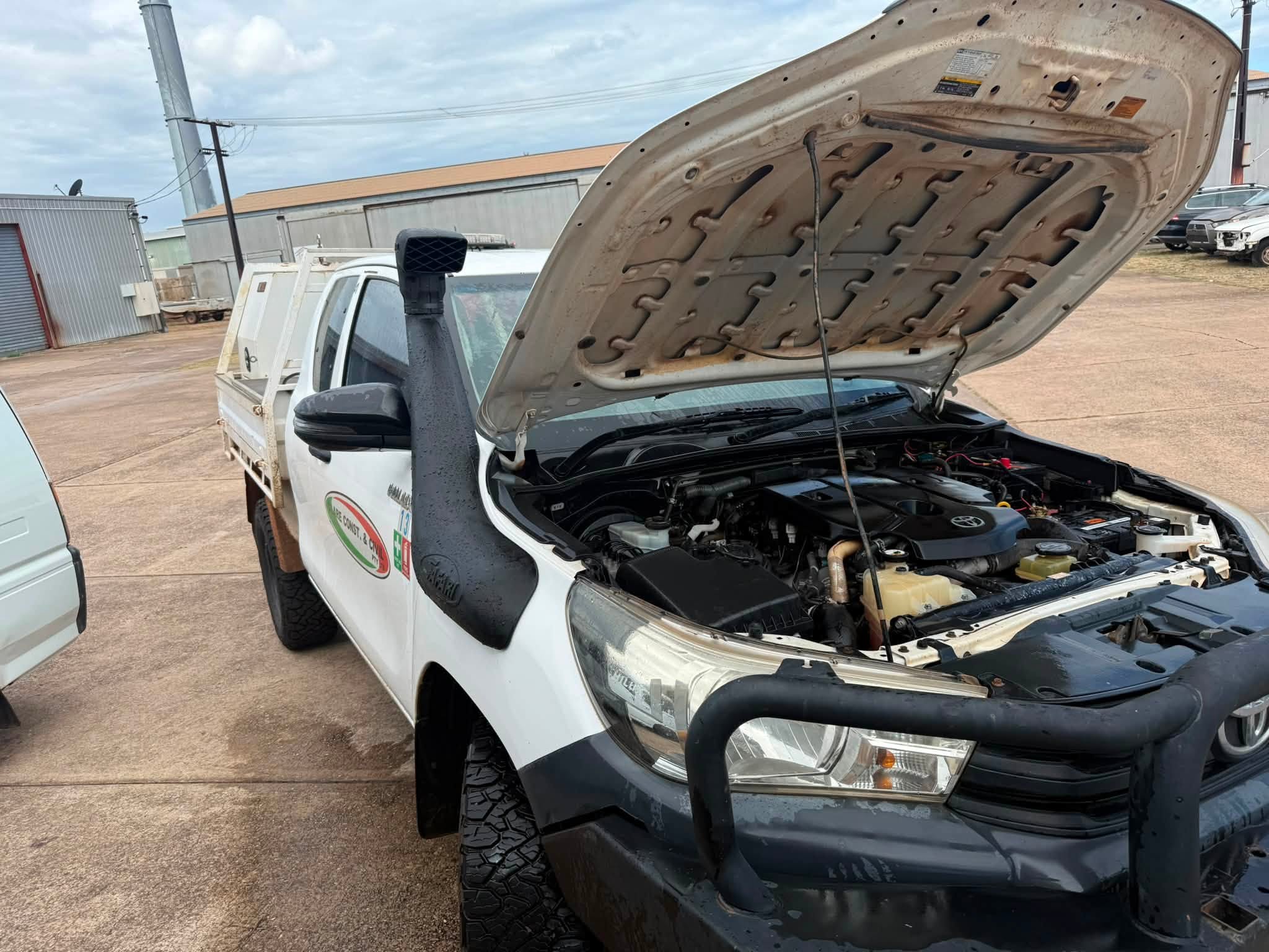 Diesel 4WD gearbox removed for inspection